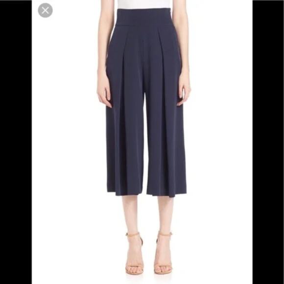 MILLY CADY HIGH WAIST WIDE LEG ITALIAN FABRIC CROP PANTS SIZE 4 - Picture 8 of 8